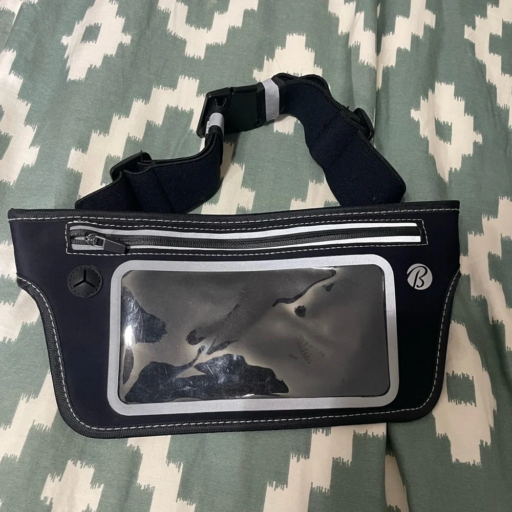 Black Cell Phone Waist Pouch